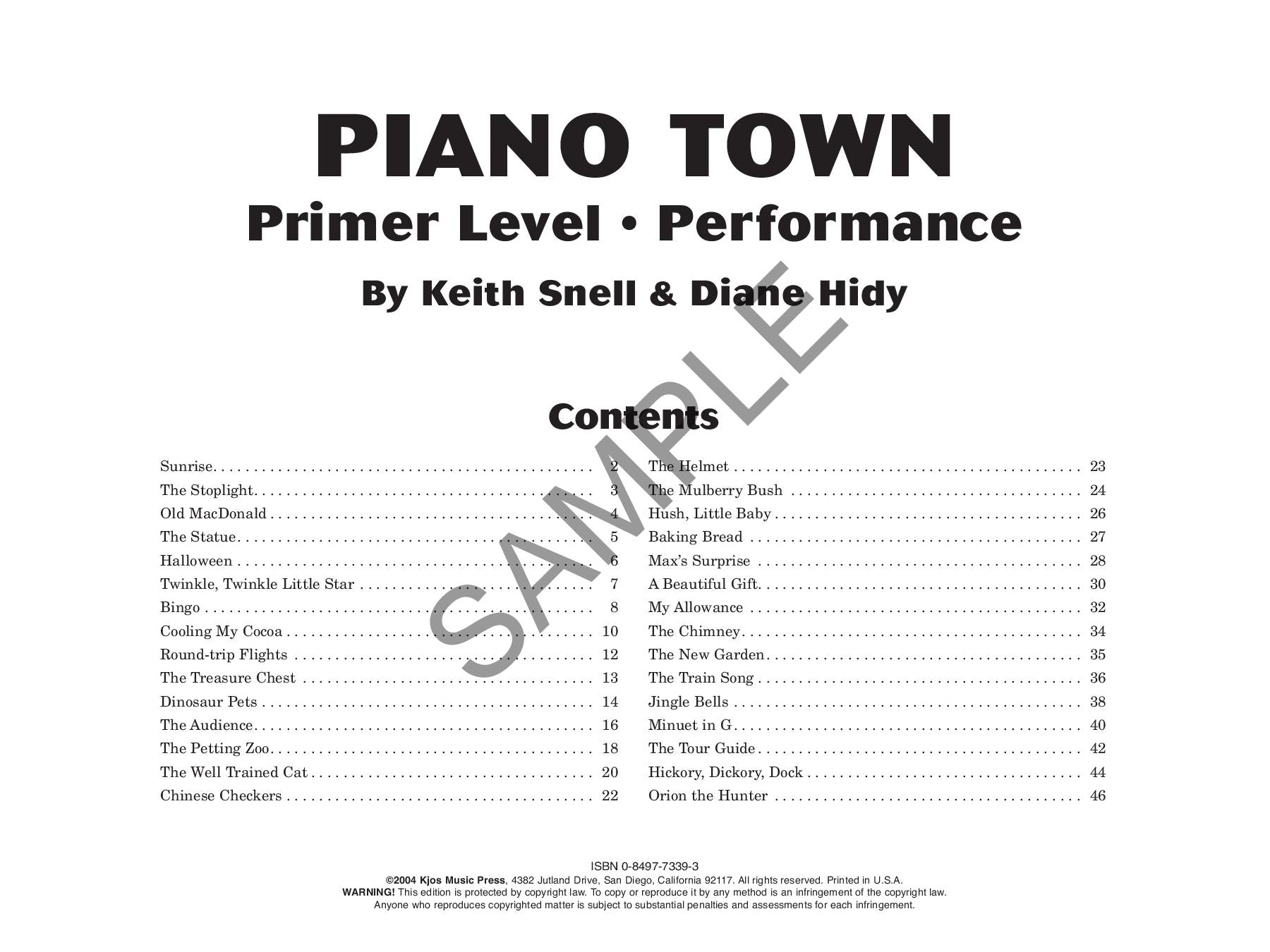 Piano Town Performance, Primer