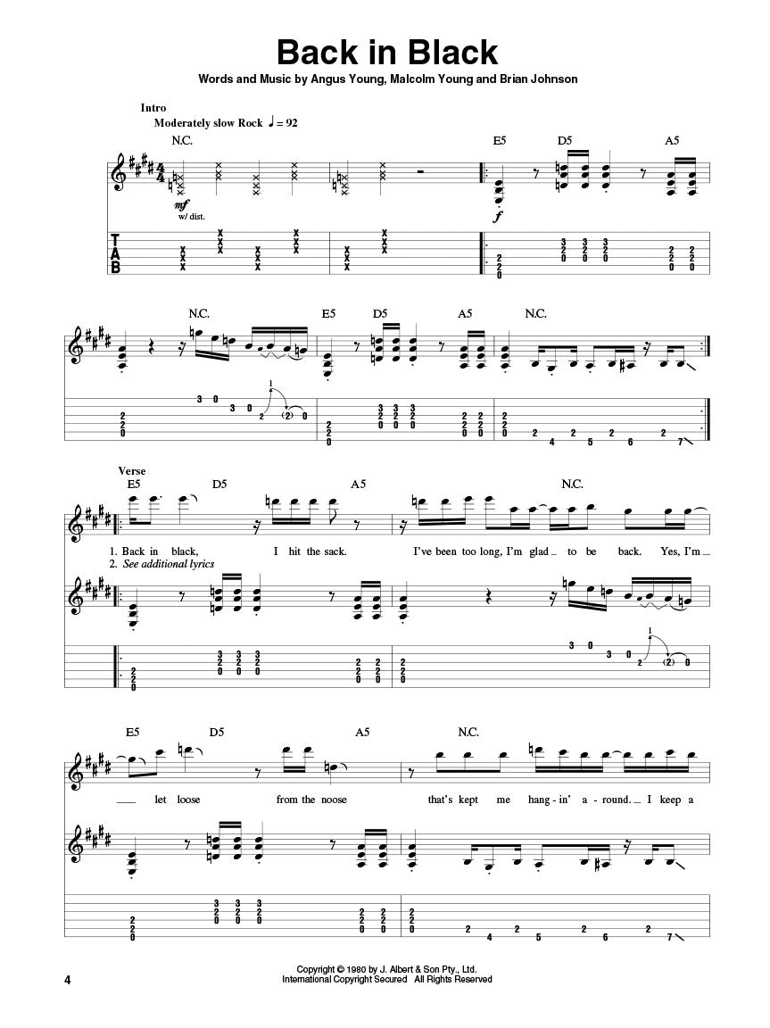 AC/DC Classics Guitar Play-Along