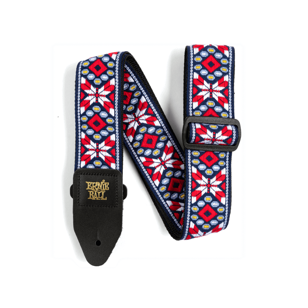 Ernie Ball Taos Fire Red Jacquard Guitar Strap