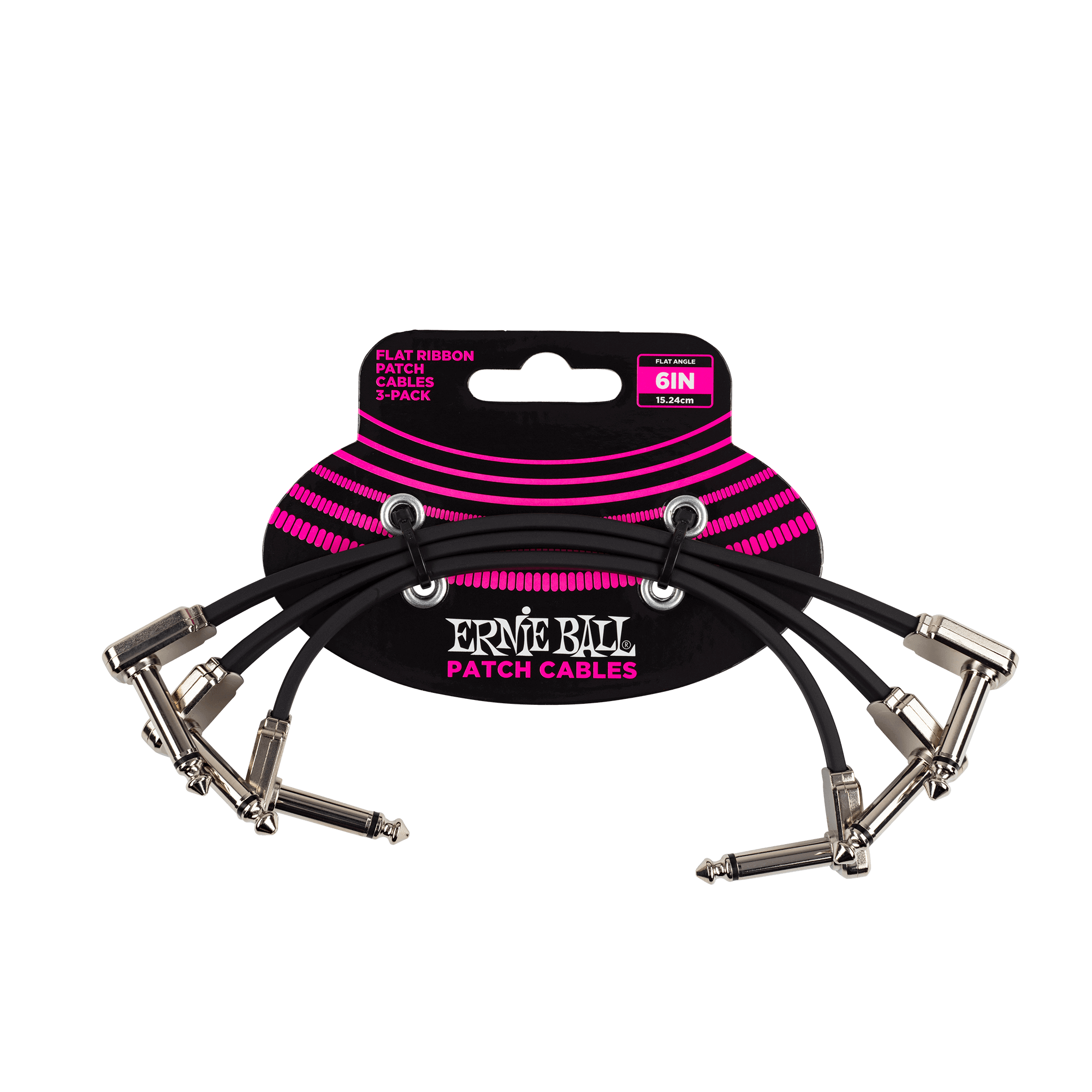 Ernie Ball Flat Ribbon Patch Cables, Black