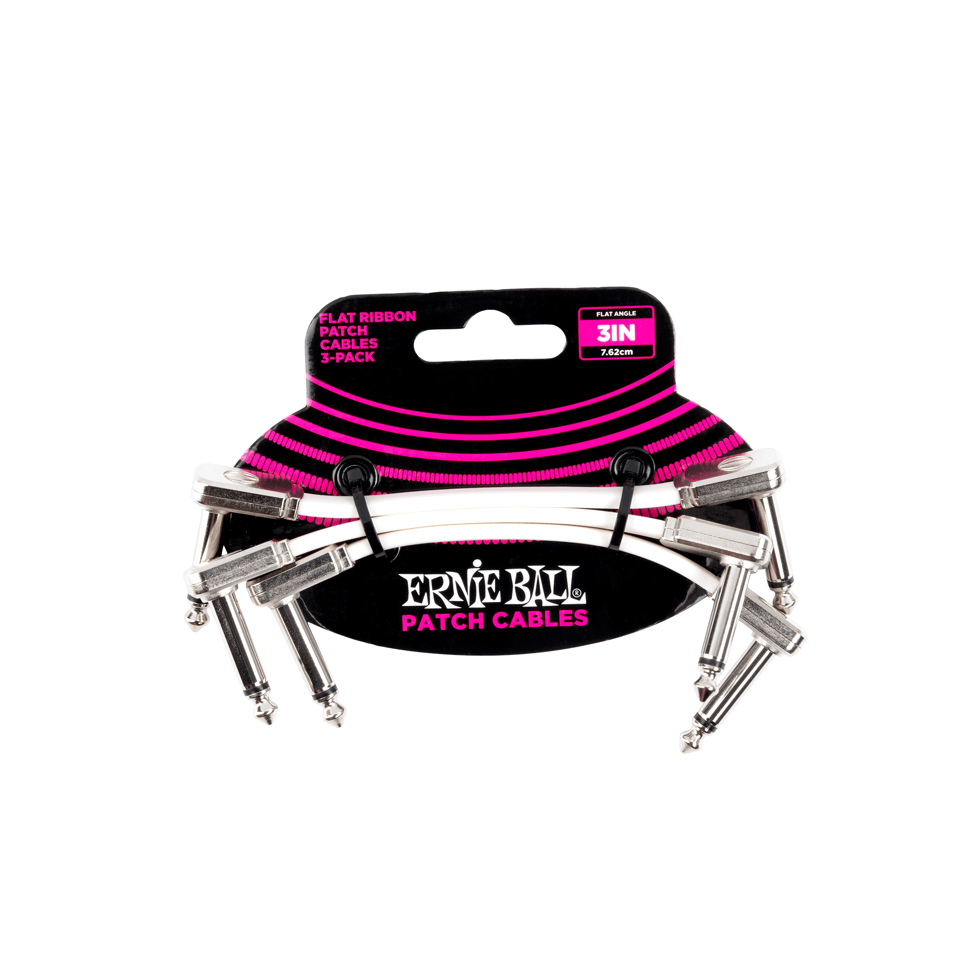 Ernie Ball Flat Ribbon Patch Cables, White