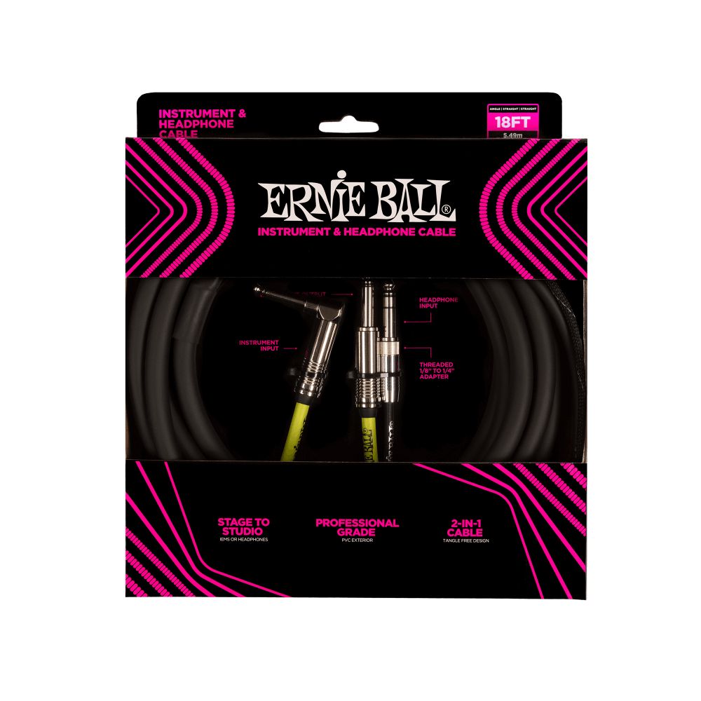 Ernie Ball Instrument & Headphone Cable