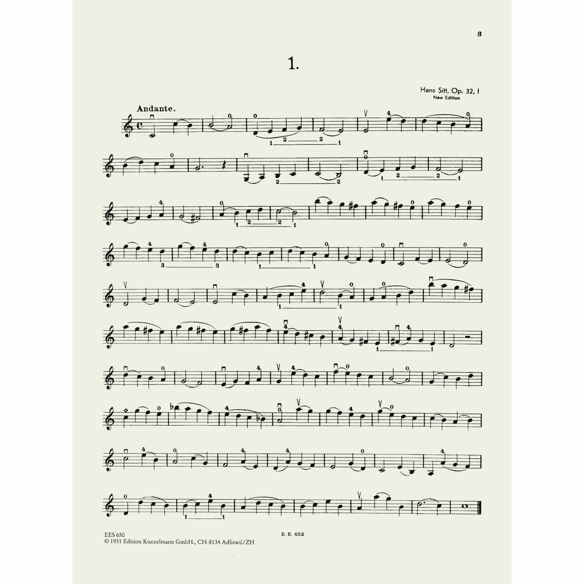 Sitt: 100 Studies, Op. 32 - Book 1