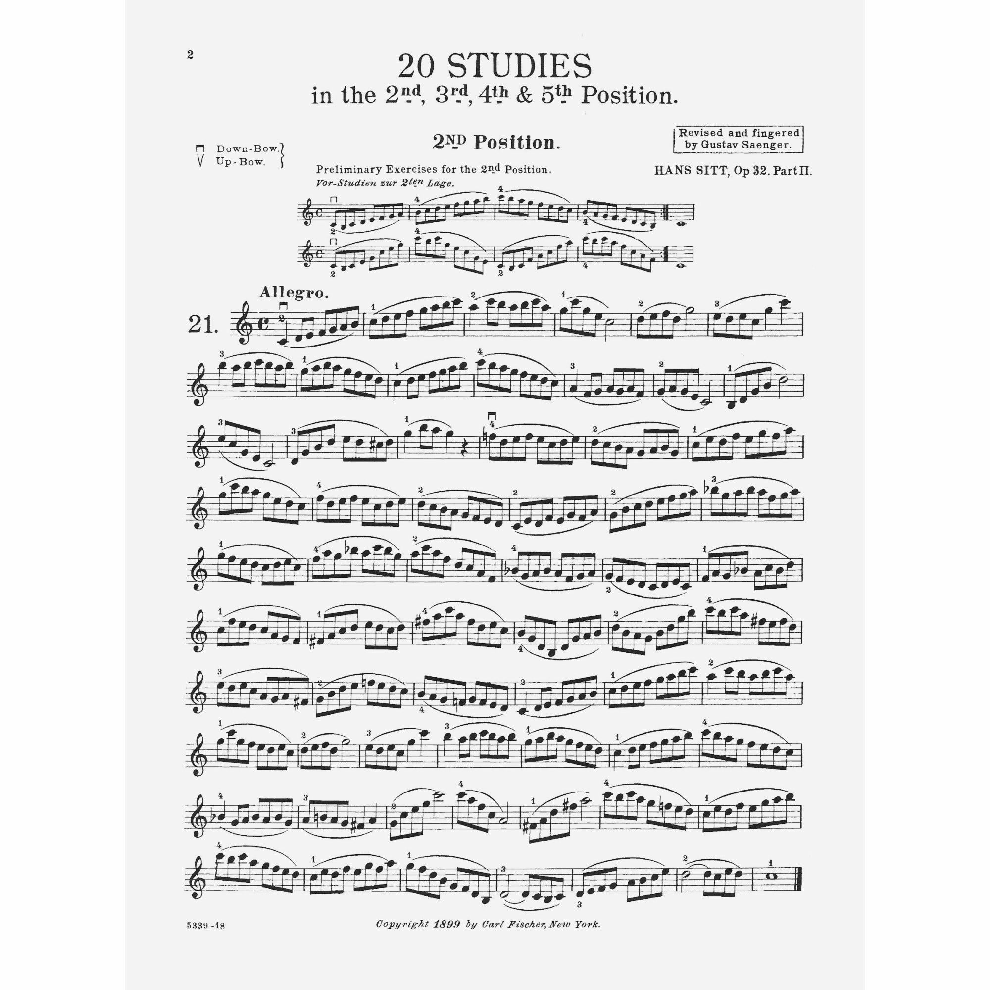 Sitt: 100 Studies, Op. 32 - Part 2