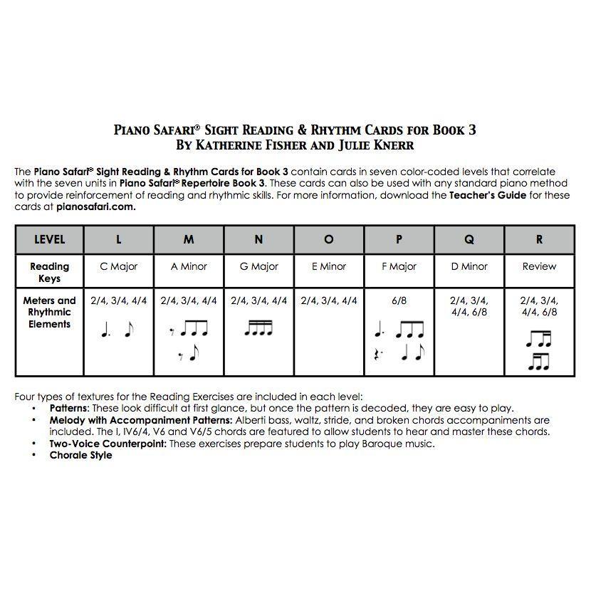 Piano Safari Sight Reading Cards 3