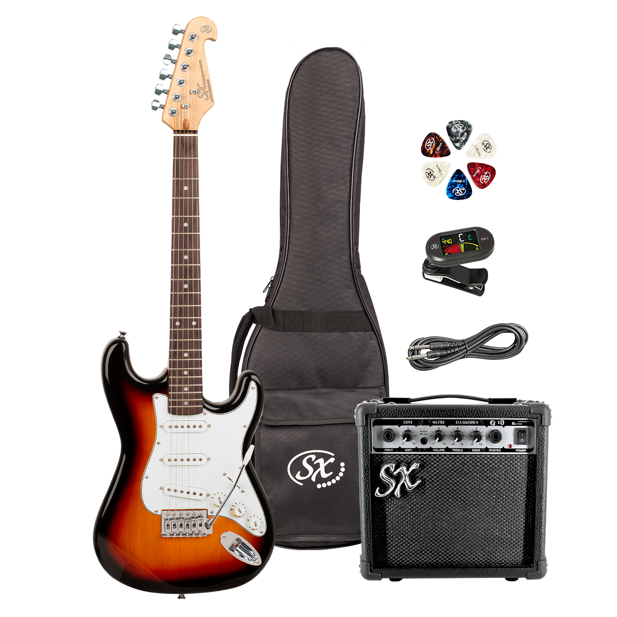 SX Beginners ¾ Size Electric Guitar & Amp Pack