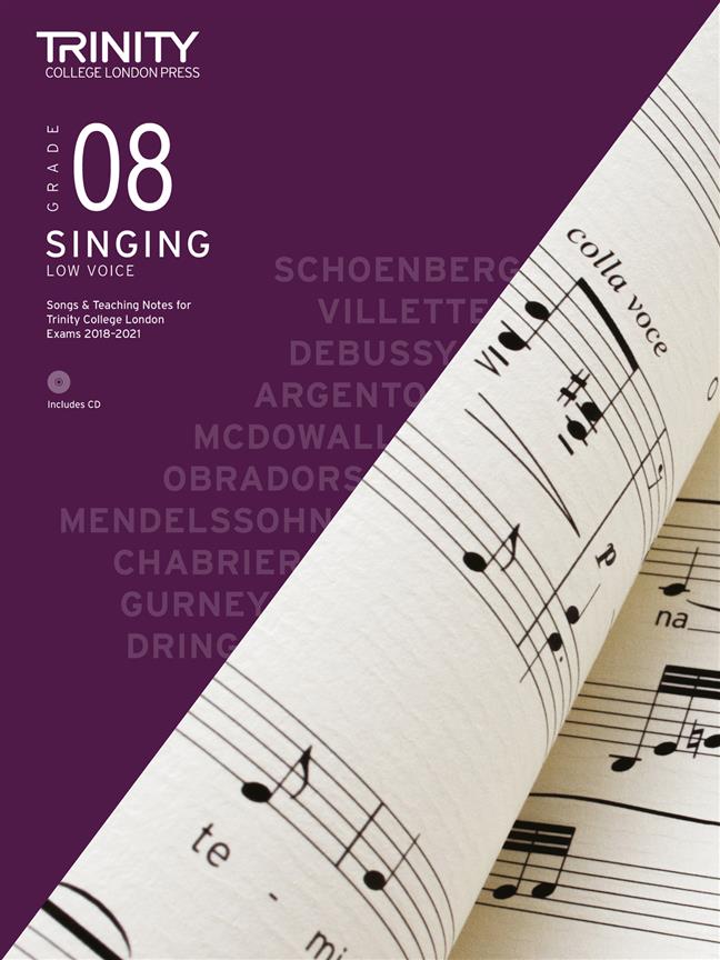 Trinity Singing 2018-21, Grade 8 Low Voice Book/CD