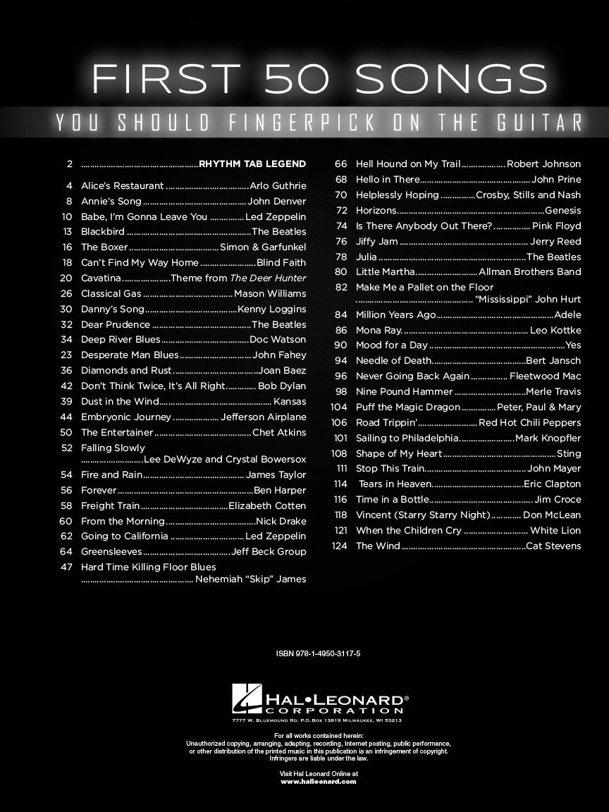 First 50 Songs You Should Fingerpick on Guitar