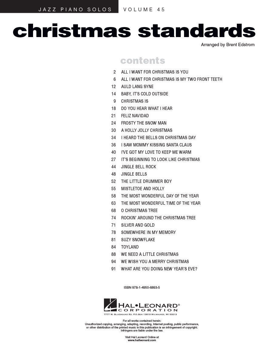 Christmas Standards - Jazz Piano Solos