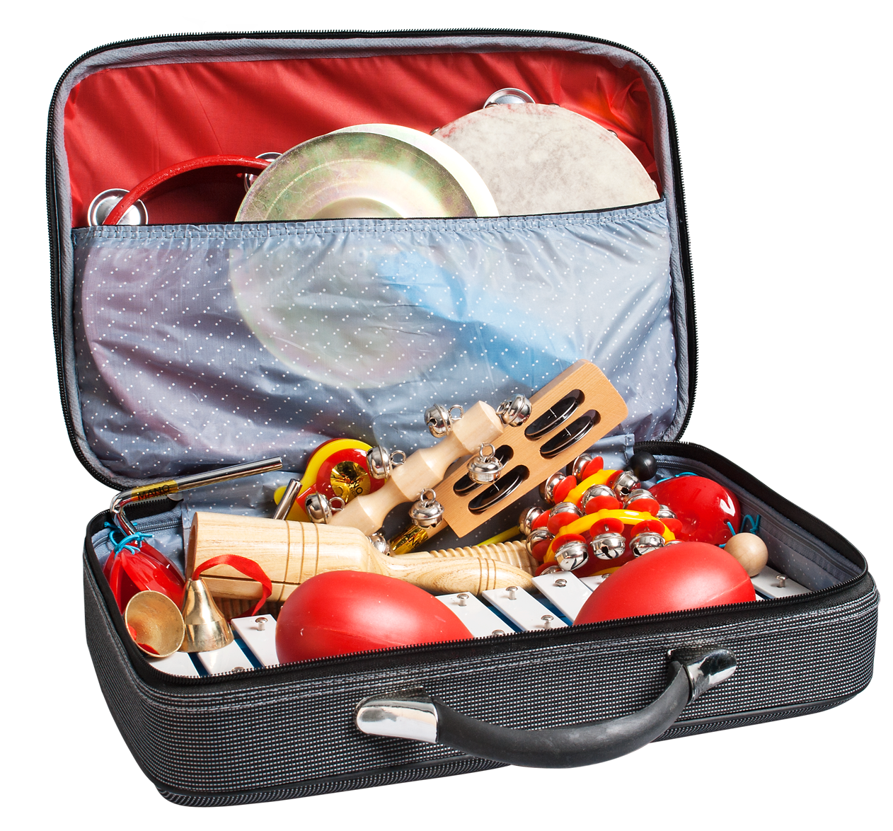 Mano Percussion 17-Piece Percussion Set with Hard Case