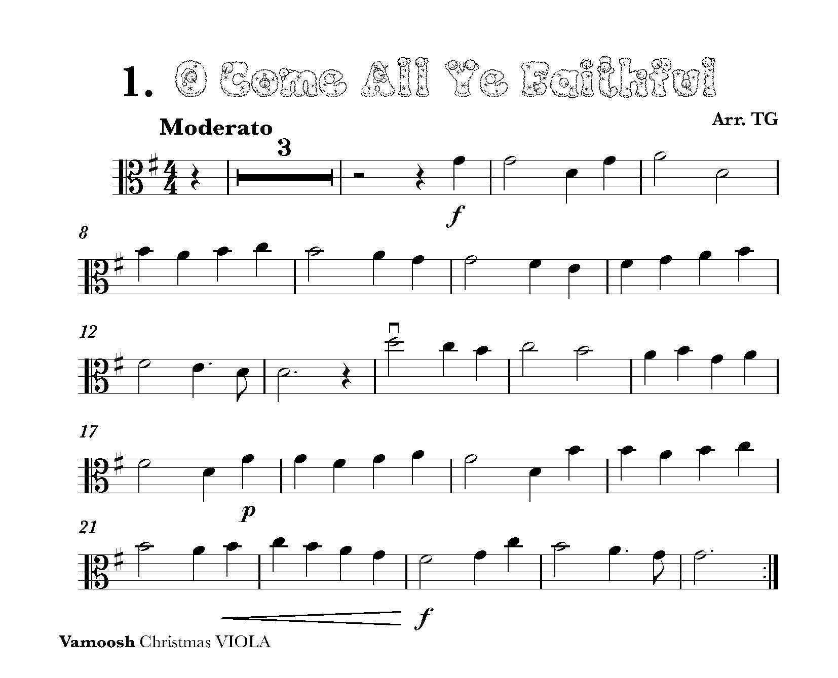 Vamoosh Christmas for Viola