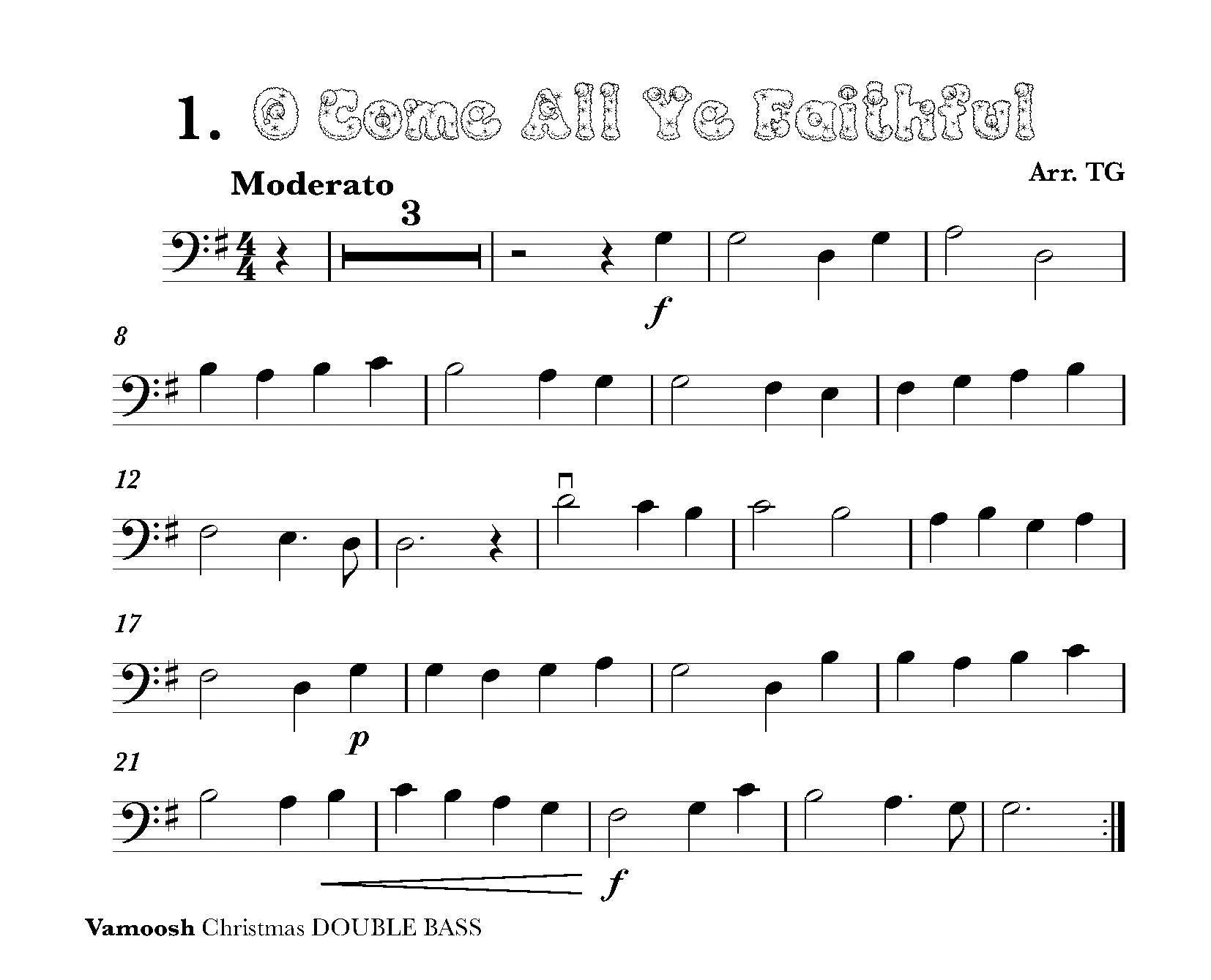 Vamoosh Christmas for Double Bass