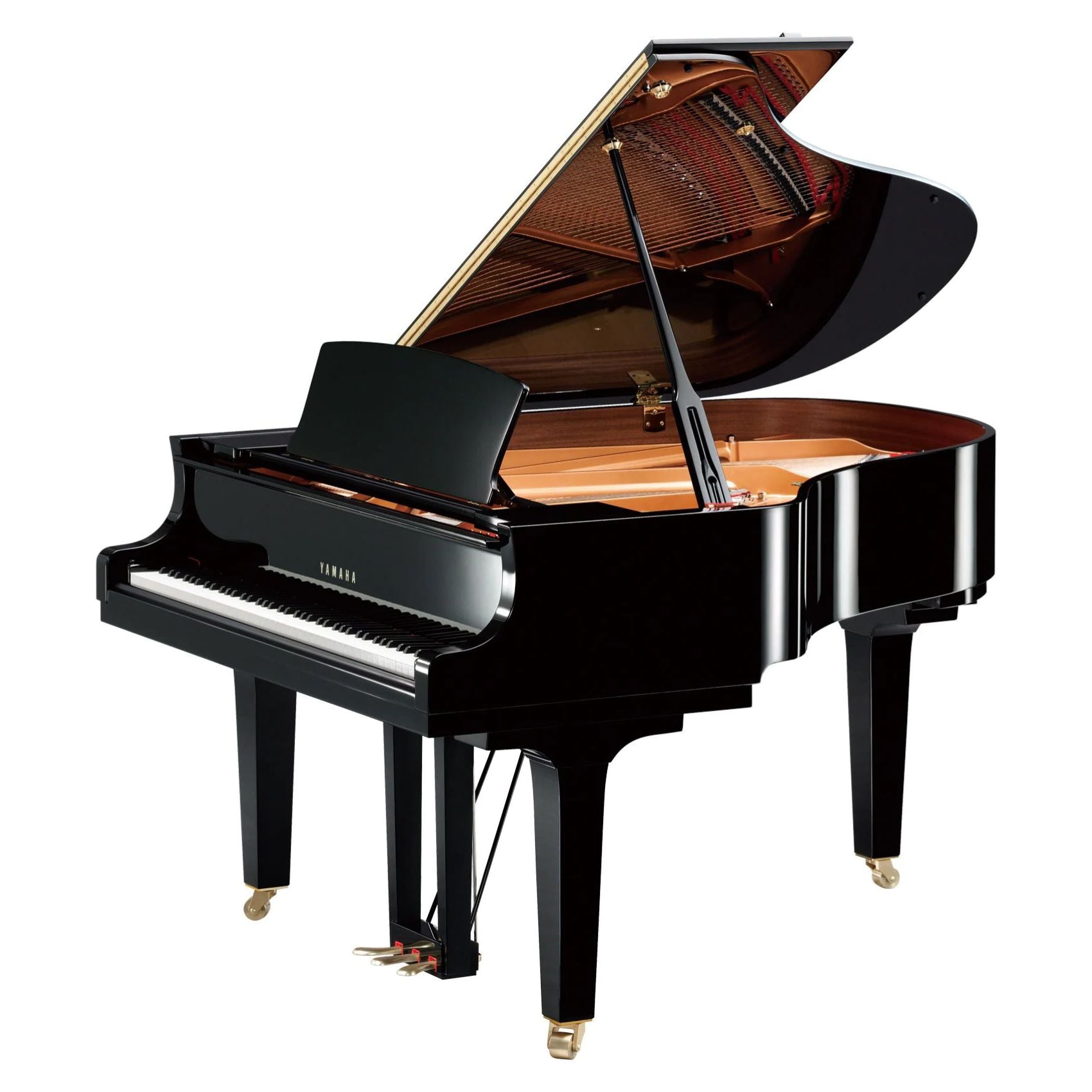 Yamaha C2X Grand Piano, Polished Ebony