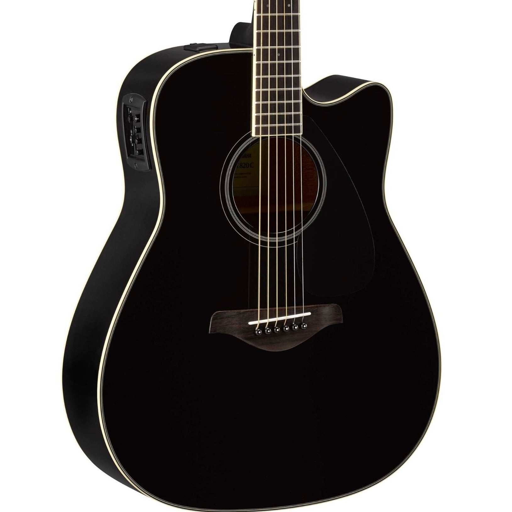 Yamaha FGX820C Acoustic-Electric Folk Guitar, Black