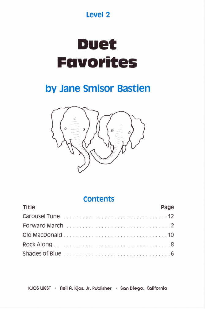 Bastien Duet Favourites, Level 2