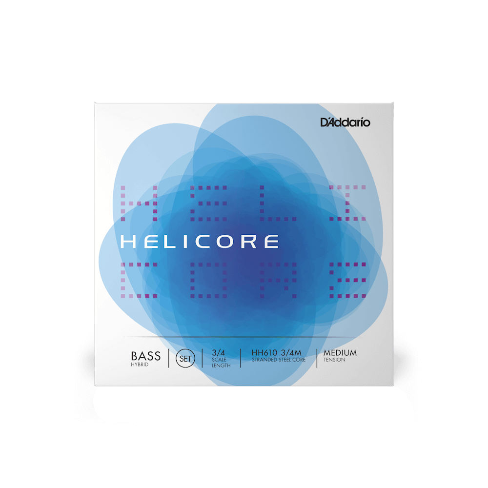 D’Addario Helicore Hybrid Double Bass String Set, 3/4 Scale, Medium Tension
