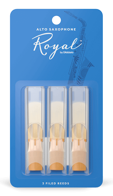 Rico Royal Alto Saxophone Reeds, 3-Pack