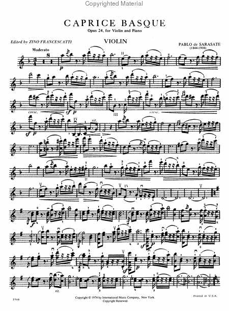 Sarasate: Caprice Basque, Op. 24