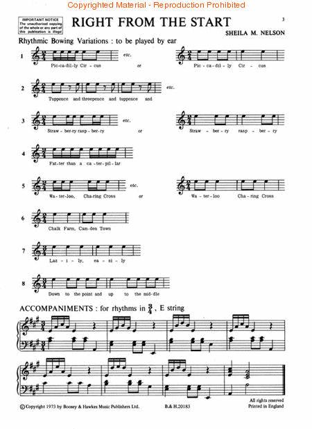 Right From The Start for Violin and Piano