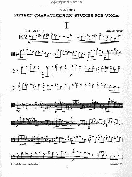 Fuchs: Fifteen Characteristic Studies for Unaccompanied Viola