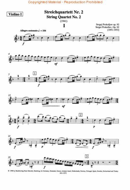 Prokofiev: String Quartet No. 2, Op. 92