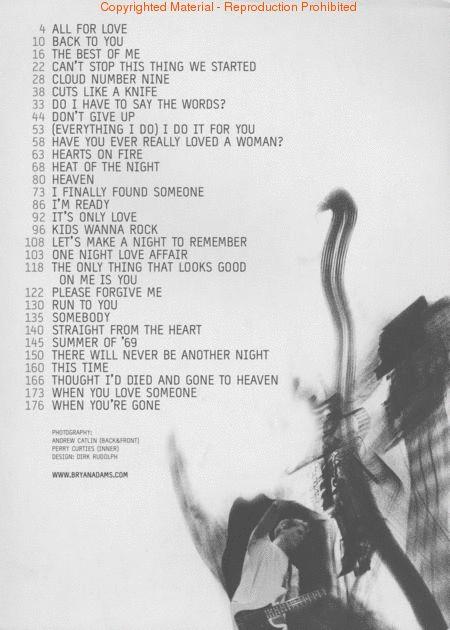 Bryan Adams Anthology PVG