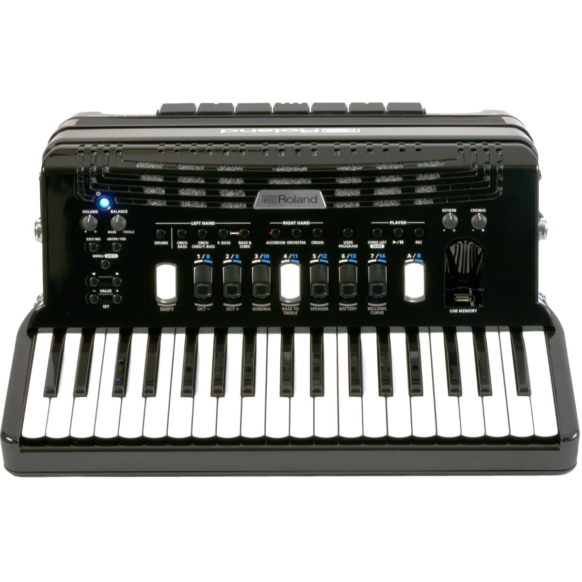 Roland FR-4x V-Accordion, 120 Bass, Black