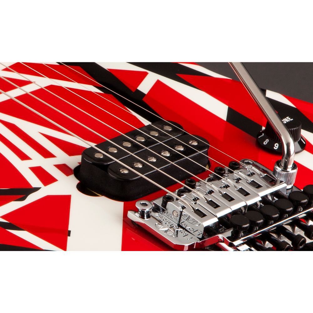 EVH Striped Series Guitar, Red with Black Stripes