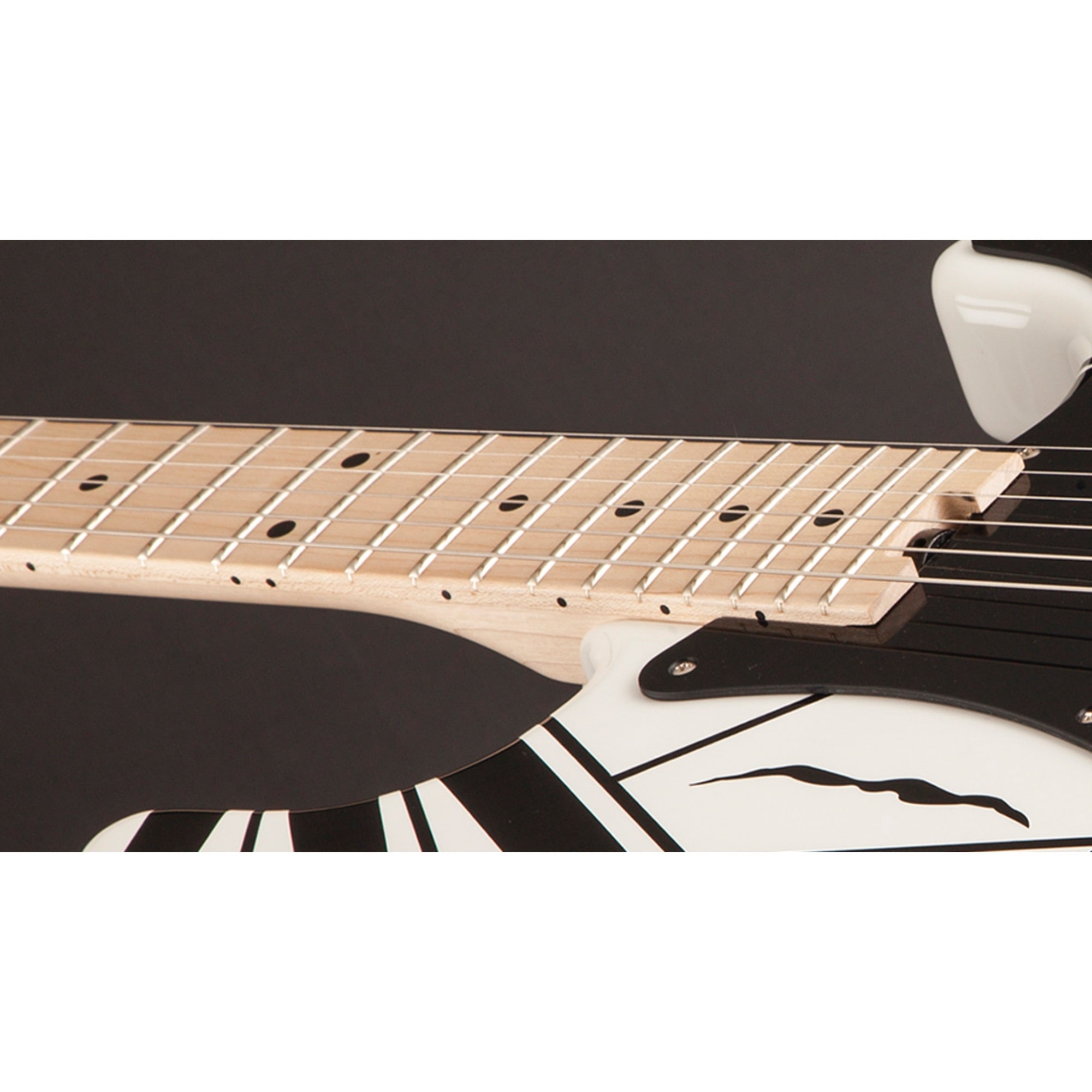 EVH Striped Series Guitar, White with Black Stripes