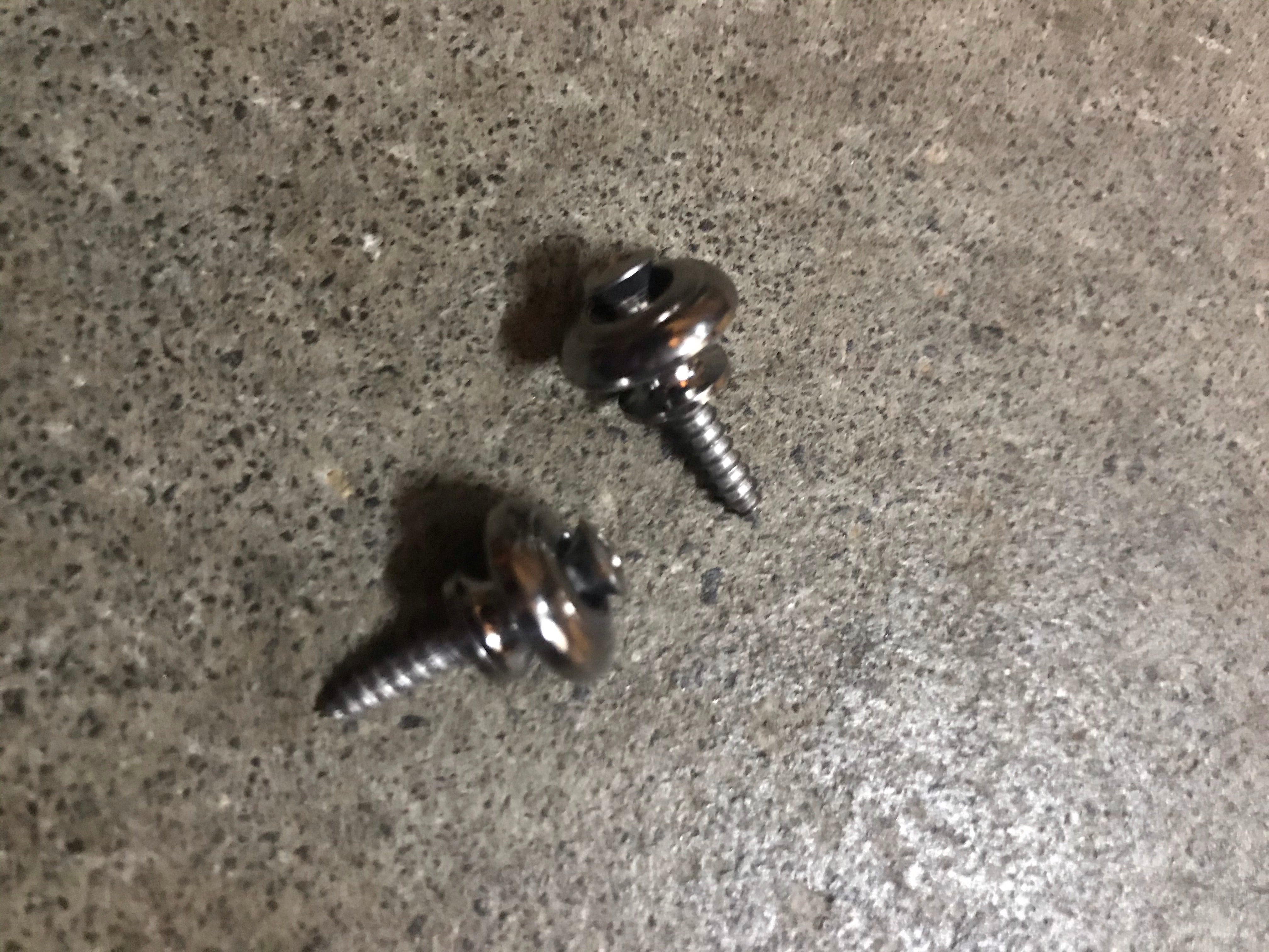 Guitar Strap Button/pins | 1x Pair | Chrome