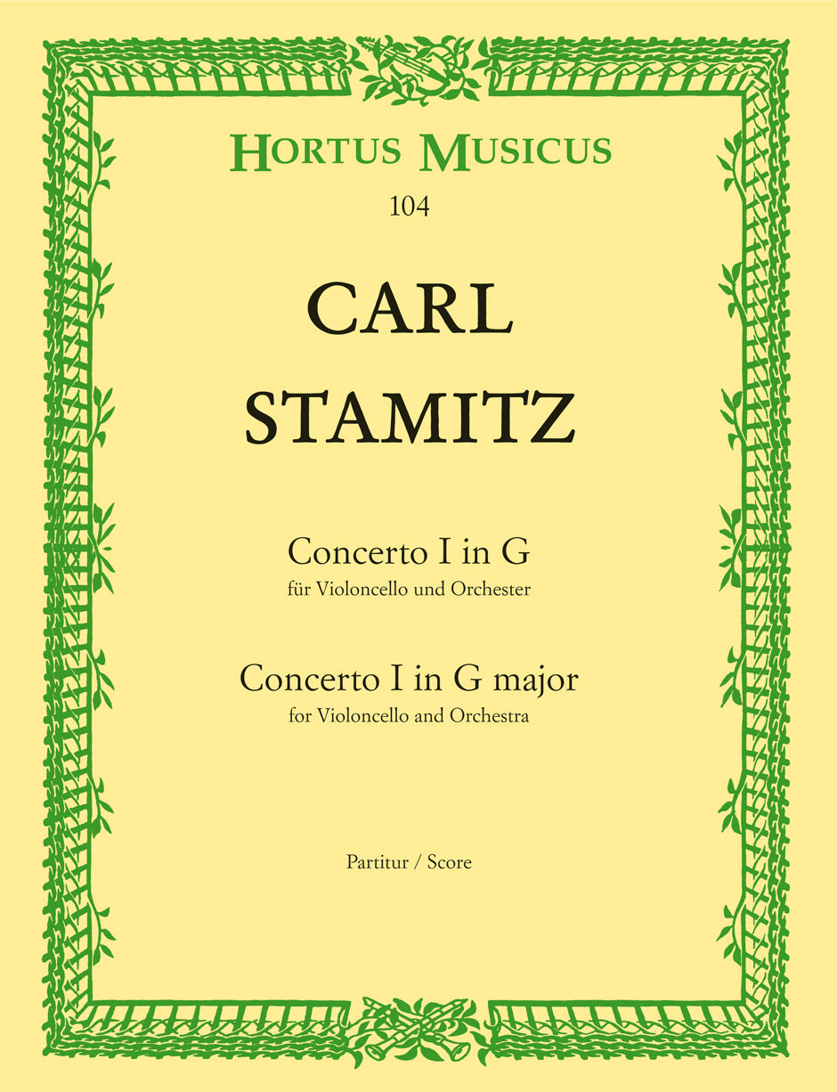 Stamitz: Cello Concerto No 1 G Minor - Full Score