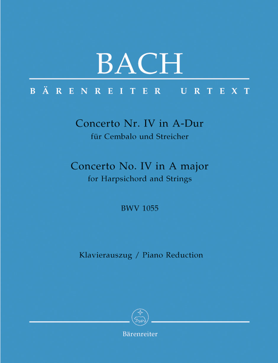 Bach: Concerto No 4 in A for Harpschord & Strings (Piano Reduction)