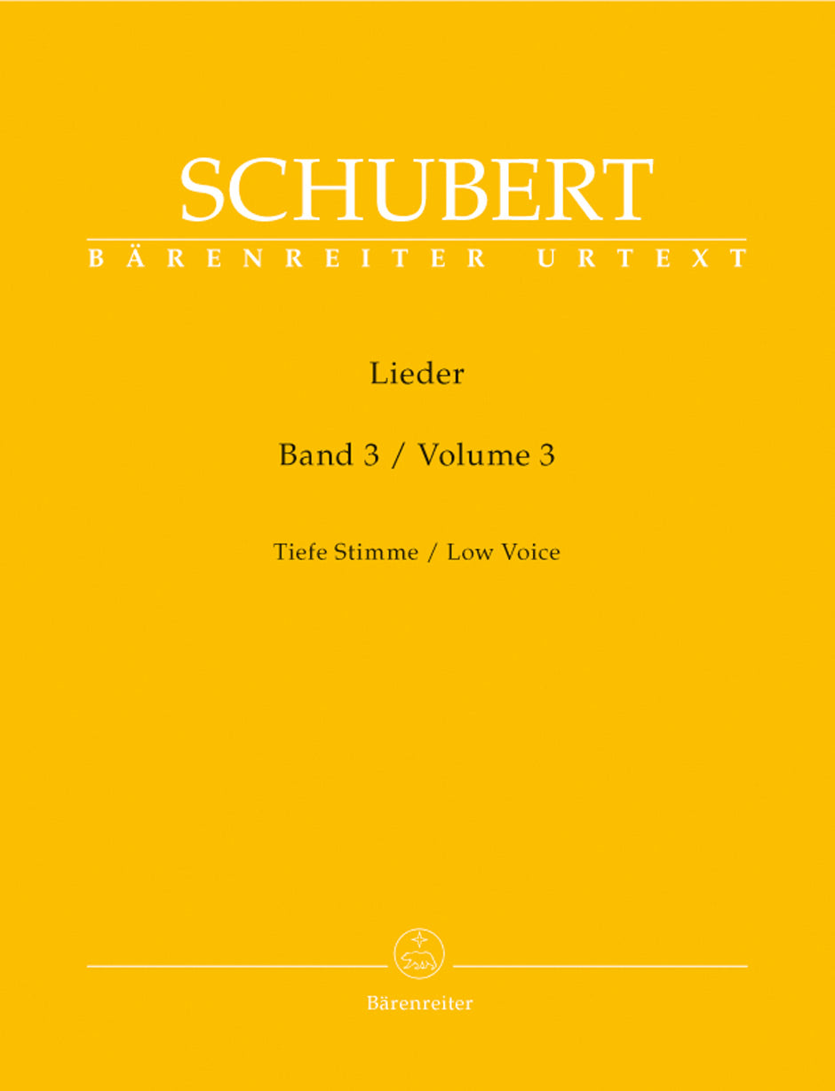 Schubert: Lieder Volume 3 for Low Voice