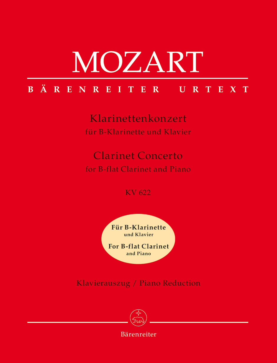 Mozart: Clarinet Concerto K622 - Version for Bb Clarinet & Piano