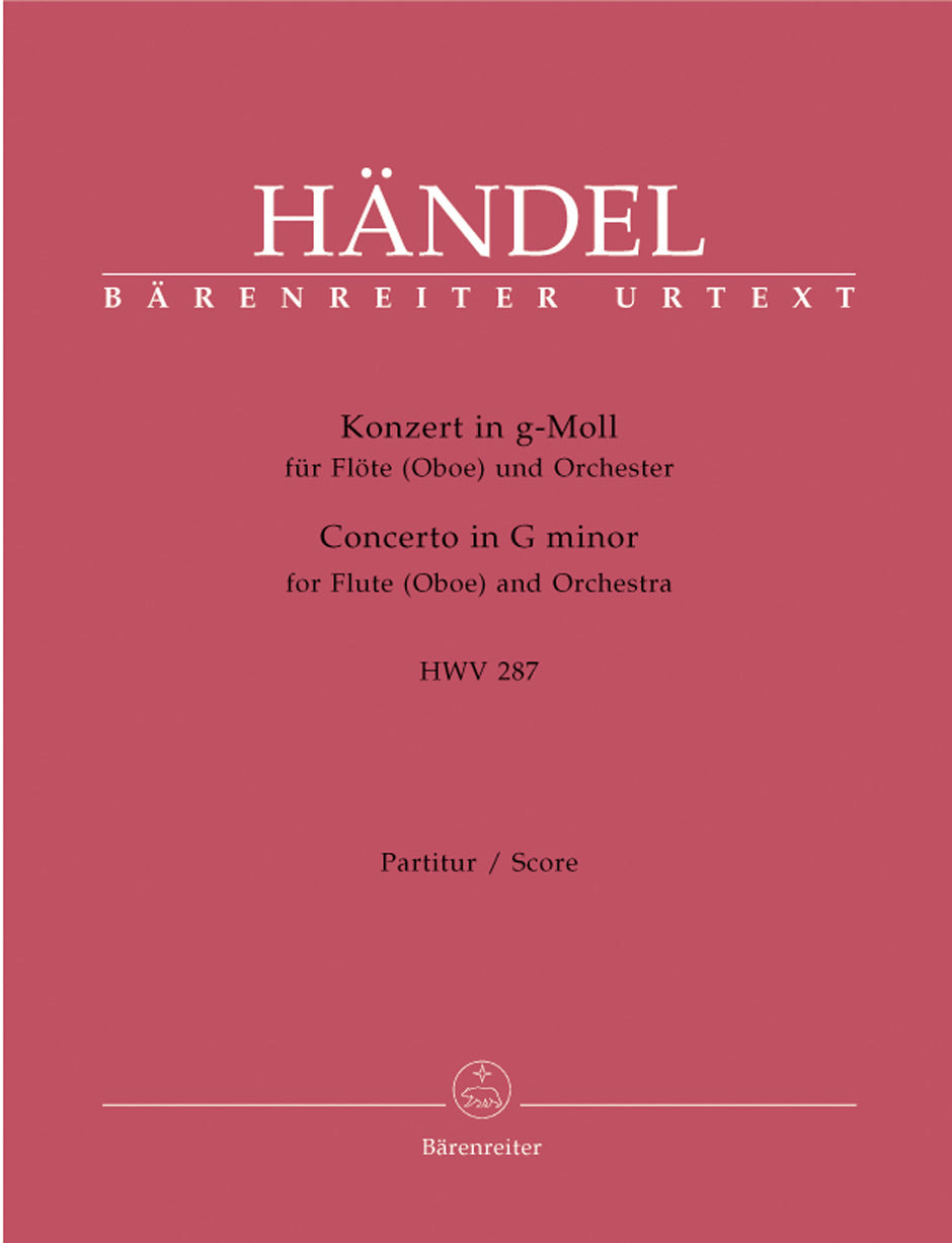 Handel: Flute Concerto in G Minor HWV287 - Full Score