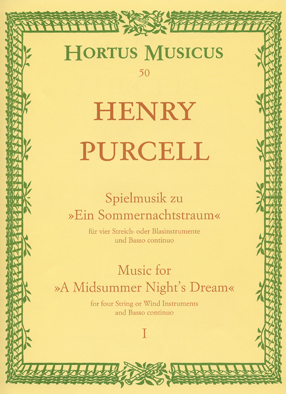 Purcell: Midsummer Nights Dream Pt 1 Full Score