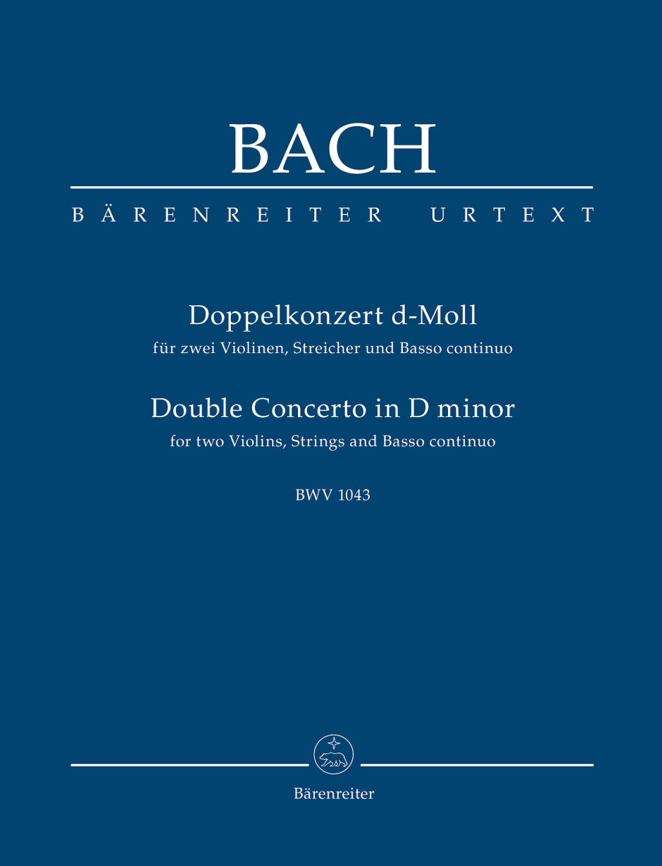 Bach: Double Concerto in D for 2 Violins - Study Score