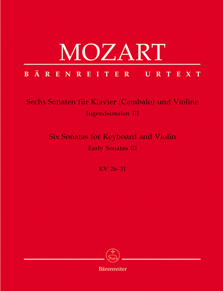 Mozart: Early Sonatas K26-31 for Violin & Piano