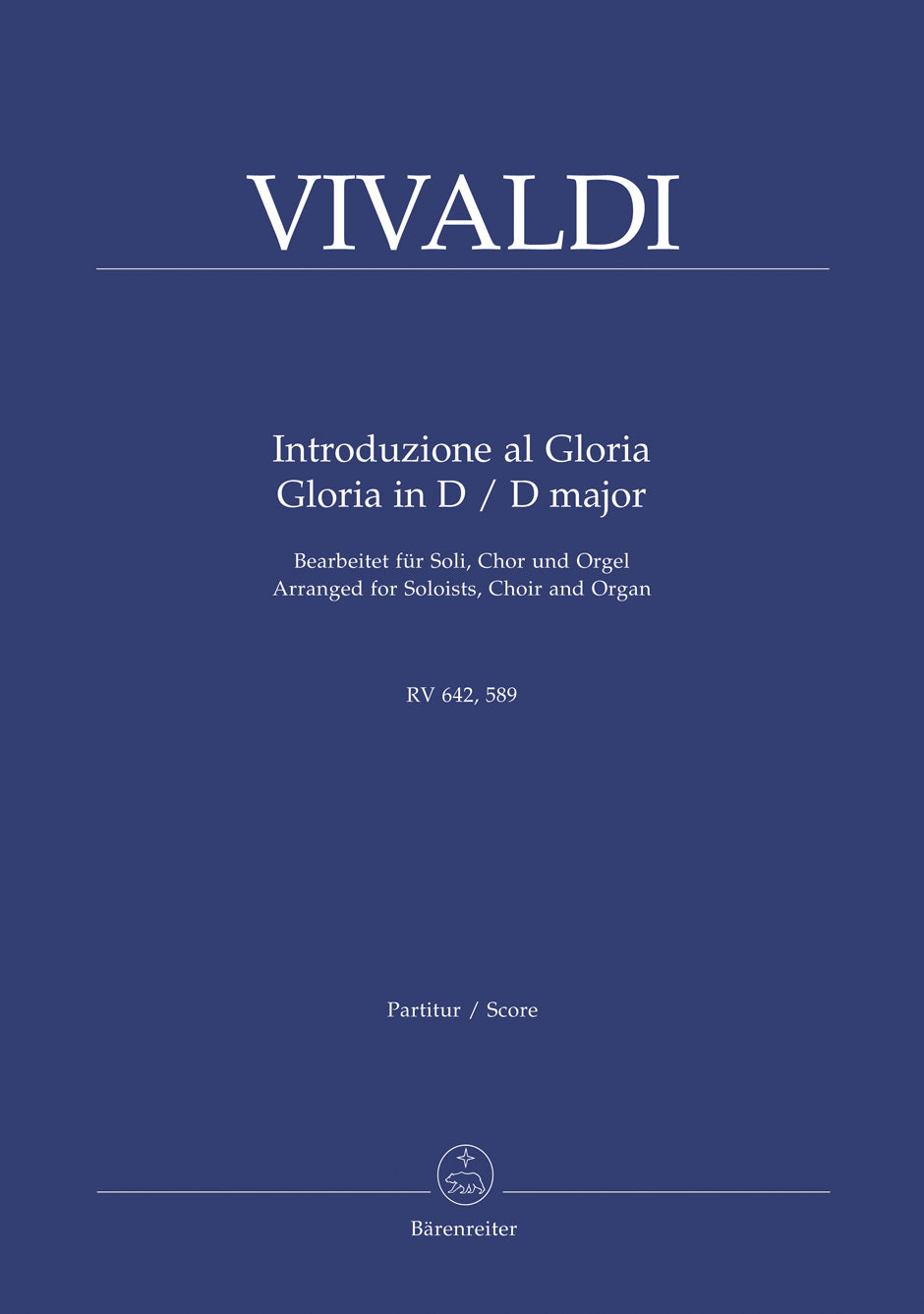 Vivaldi: Gloria in D, Introd Al Gloria - Vocal Score