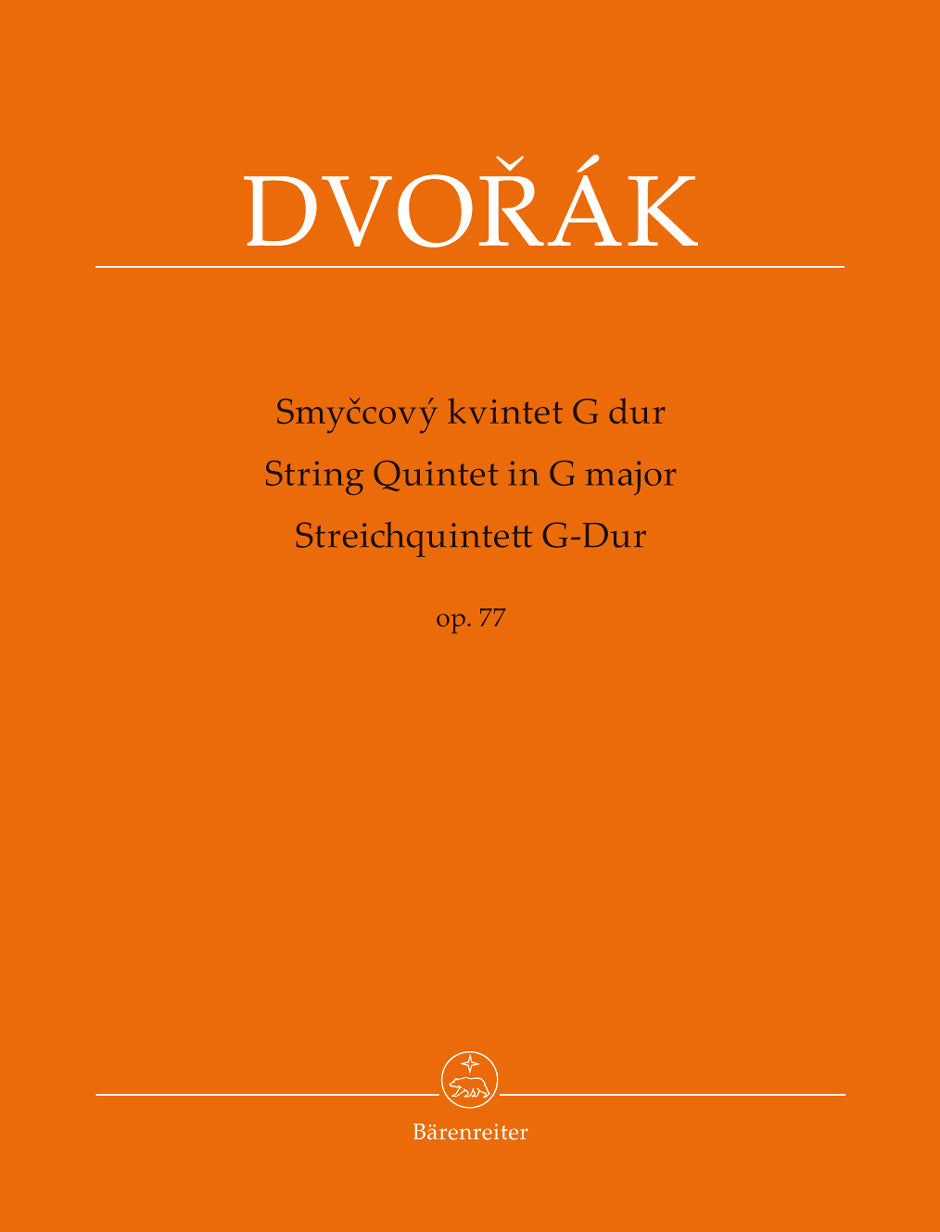 Dvořák: String Quintet in G Major Op 77 (Set of Parts)