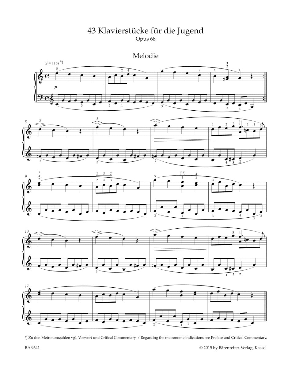 Schumann: Album for the Young Op 68 for Piano Solo