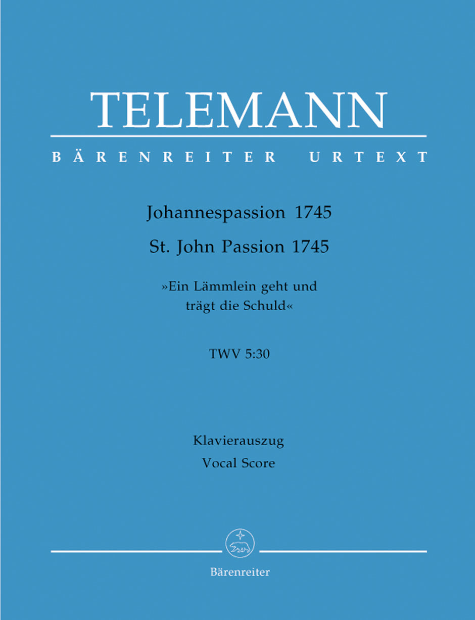 Telemann: St John Passion - Vocal Score