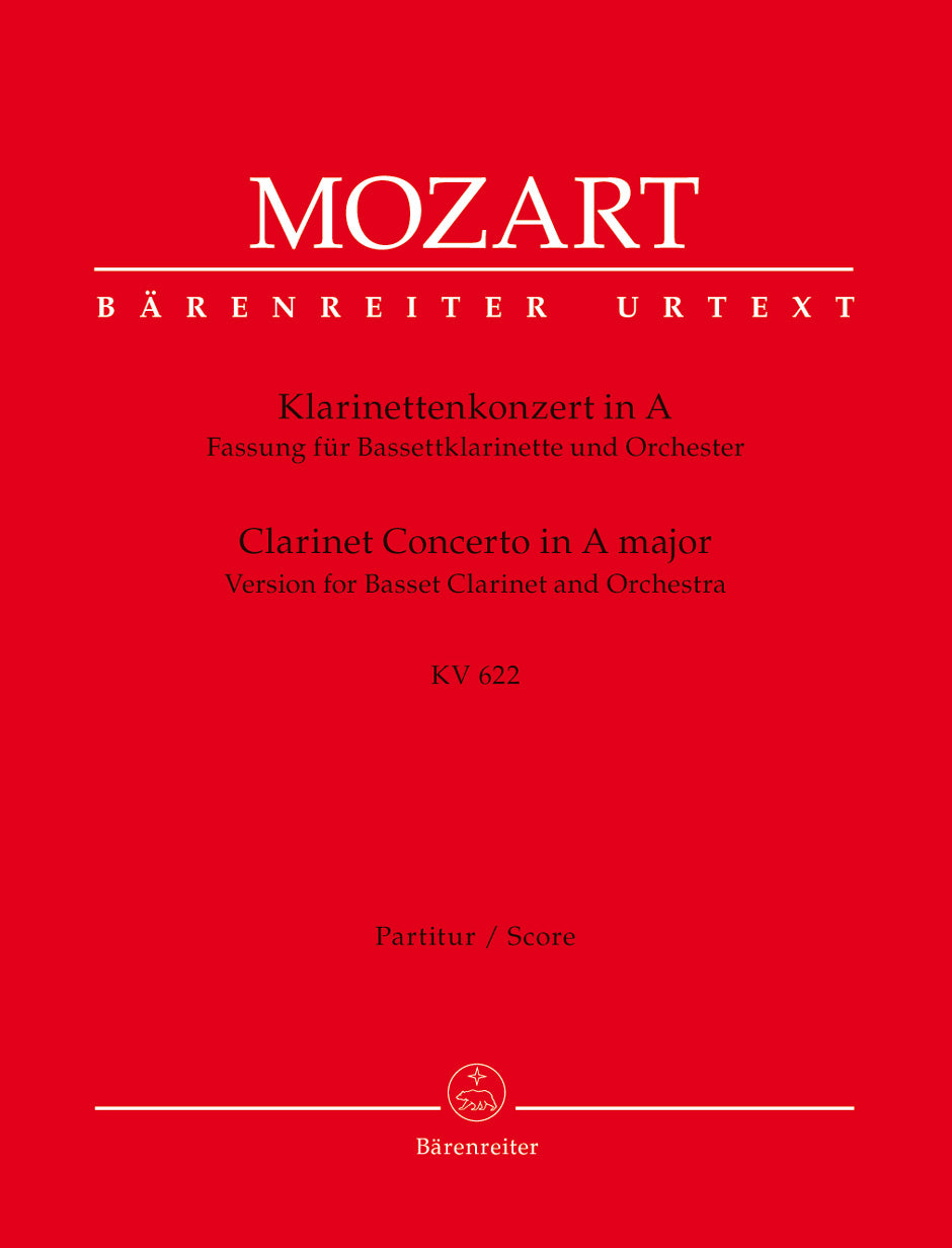 Mozart: Clarinet Concerto - Basset Clarinet Version, Full Score