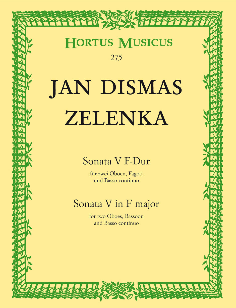 Zelenka: Trio Sonata No 5 F 2 Ob, Bsn
