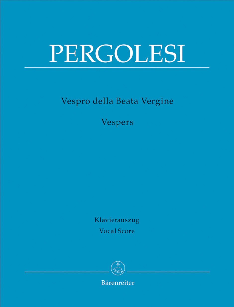 Pergolesi: Marienvesper - Vocal Score arr. Bruno, Higginbottom