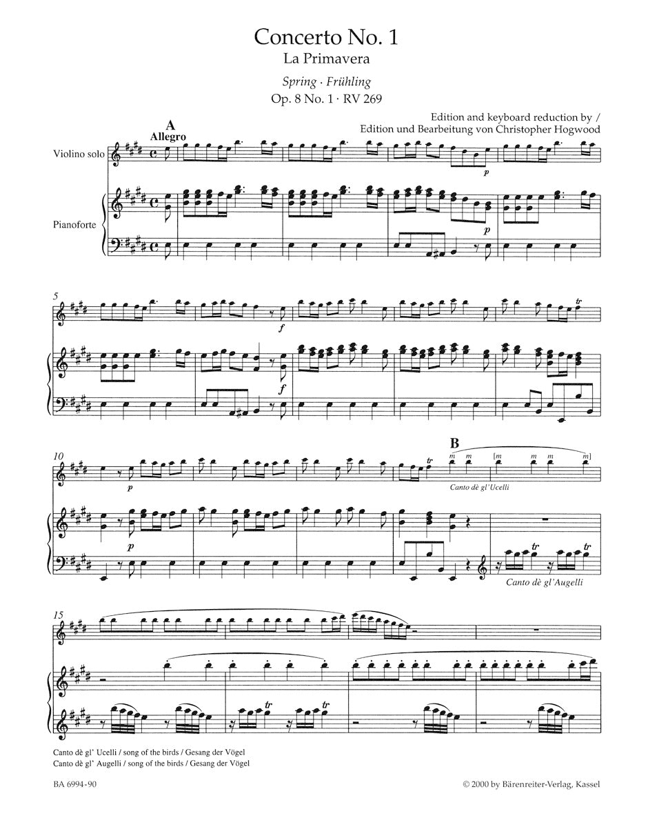 Vivaldi: The 4 Seasons for Violin & Piano