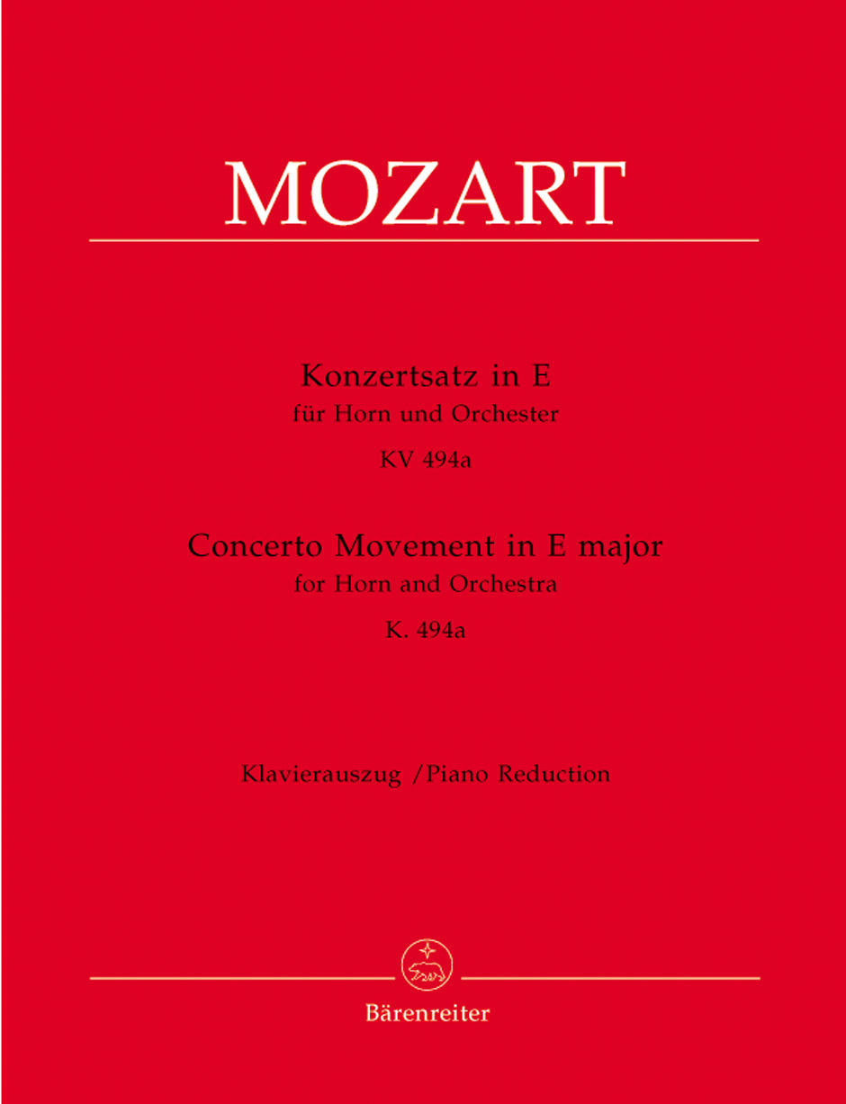 Mozart: Concerto Movement in E for Horn & Piano