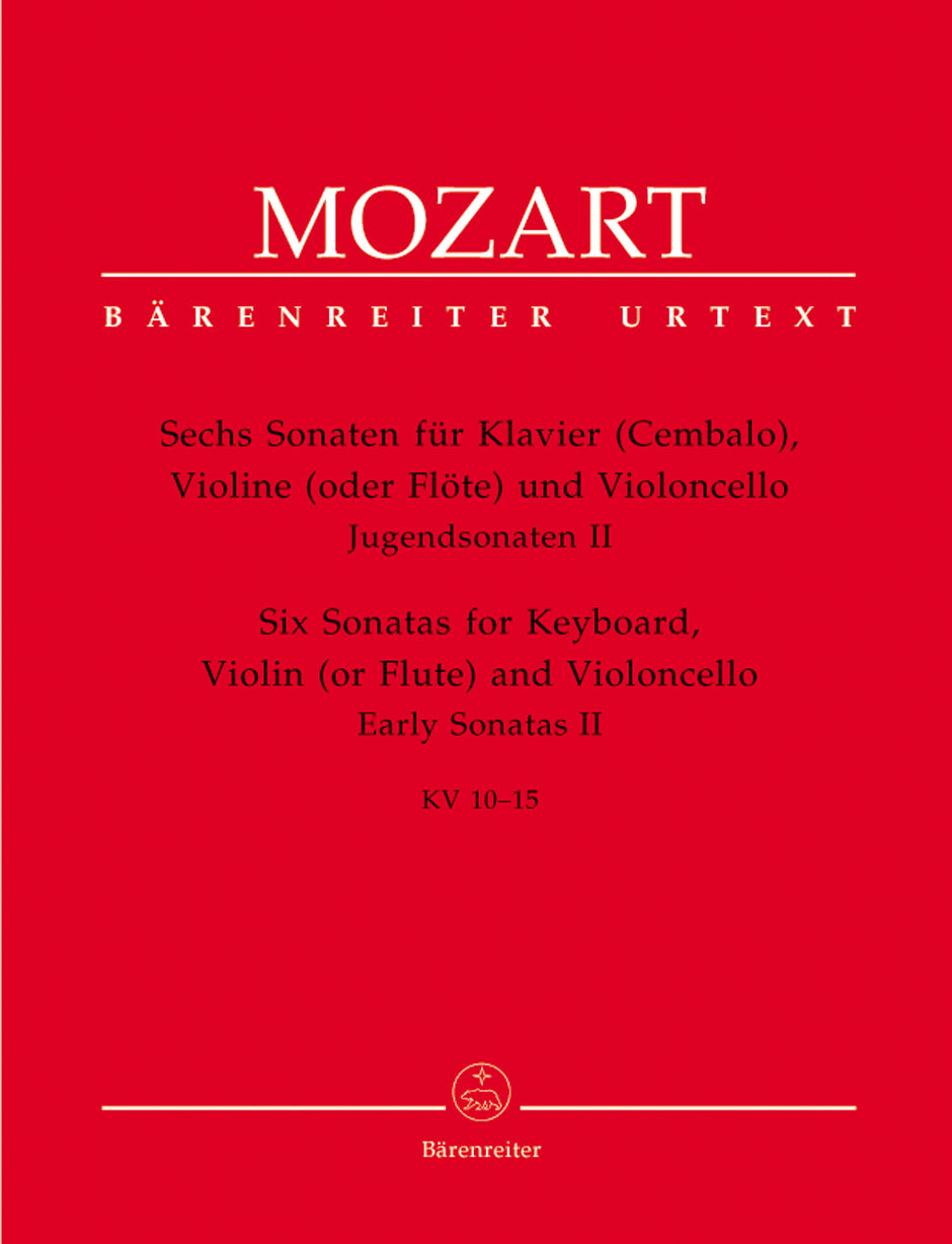 Mozart: Six Early Sonatas Flute (or Violin), Cello & Keyboard