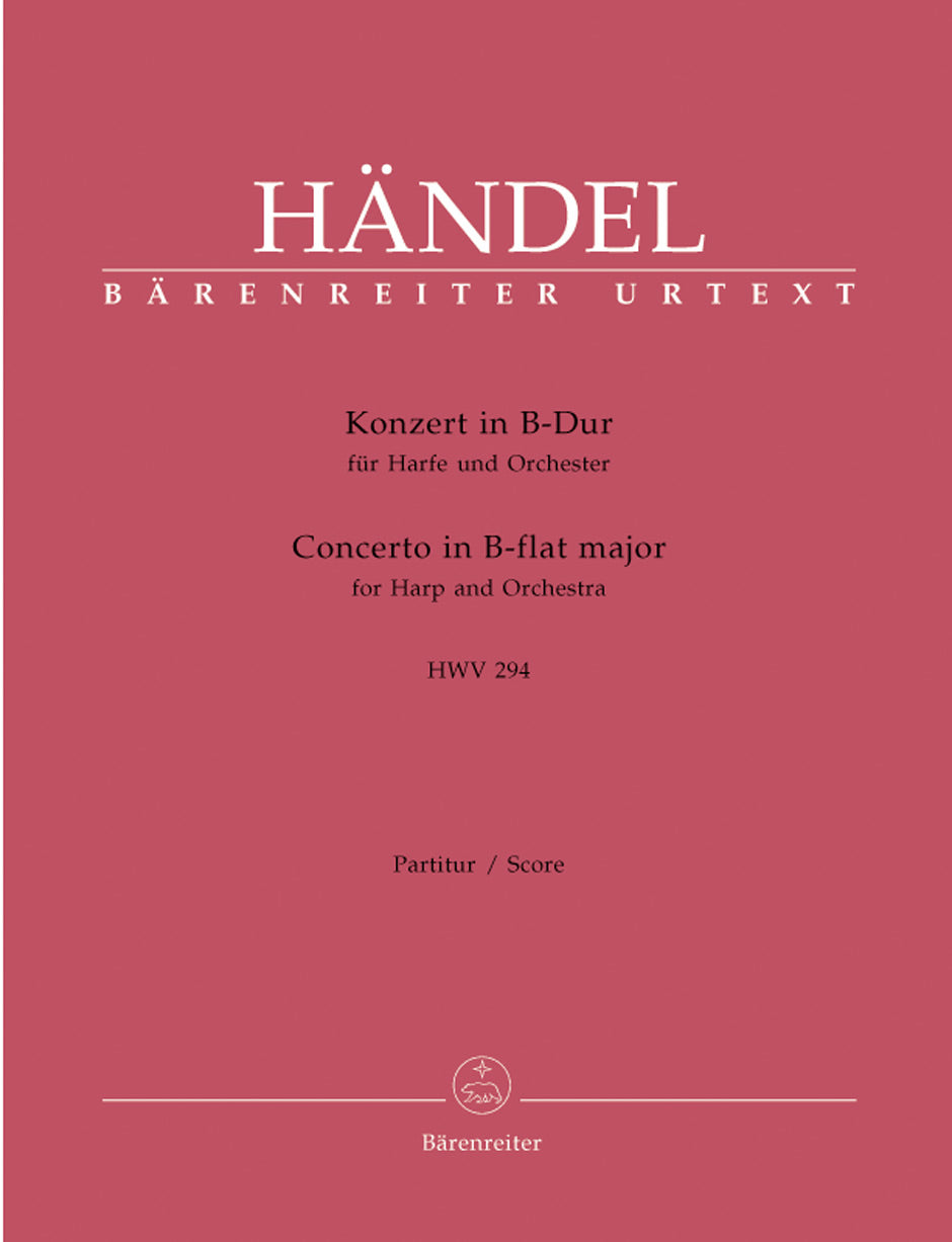 Handel: Concerto for Harp in B Flat HWV294 - Full Score