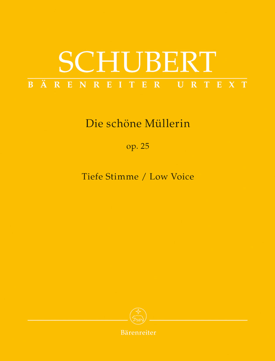 Schubert: Die Scorehone Mullerin Op 25 D 795 for Low Voice